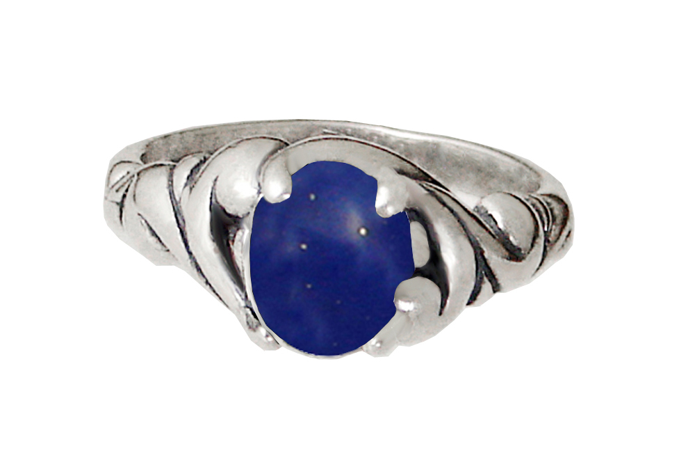 Sterling Silver Gemstone Ring With Lapis Lazuli Size 5